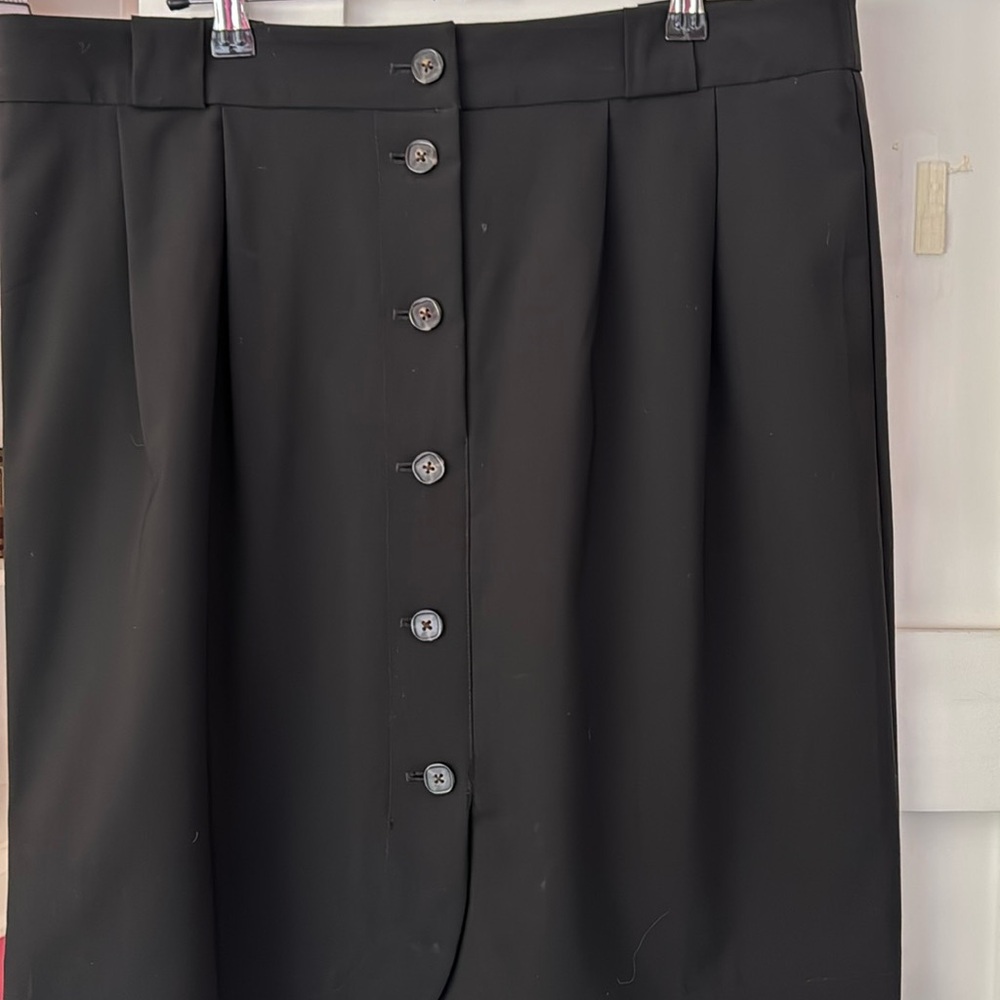 Black button down skirt size 14